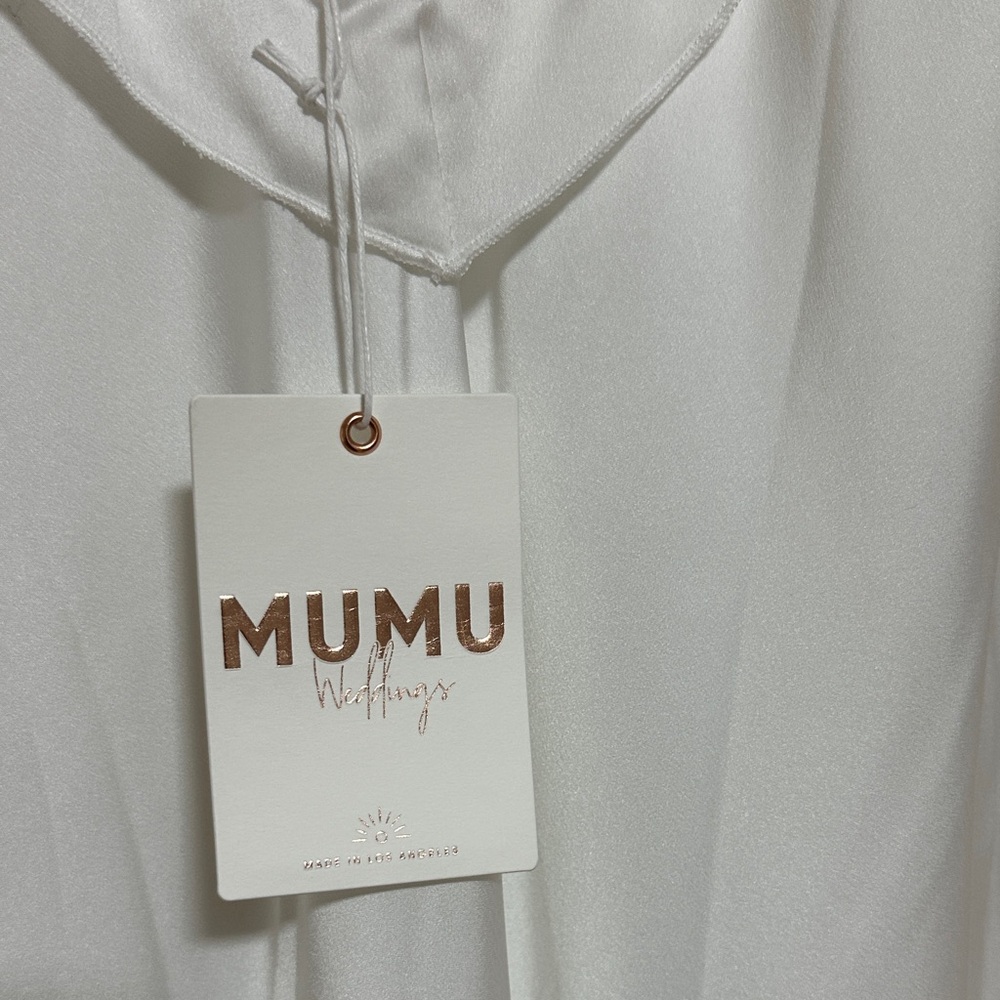 NWT MuMu White Ruffle Dress - Picture 8 of 10